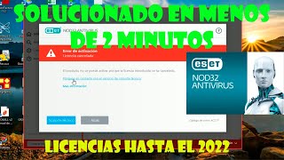 Licencia eset nod32 antivirus 131210 hasta 2022 ✨  ESET Internet Security License Key [upl. by Bratton]