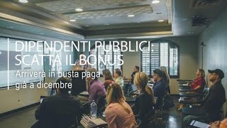 Dipendenti pubblici a dicembre arriva il bonus in busta paga ecco le cifre [upl. by Terrej]