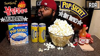 FIRE SAUCE POPCORN MUKBANGHOT TOPICS [upl. by Yednarb910]