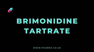 How to pronounce Brimonidine tartrate [upl. by Wernher]