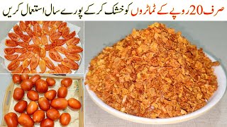 How to Make Tomato Powder at Home  Dried Tomatoes  Tamator ko Khushk karny ka tariqa [upl. by Delle]