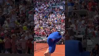 Novak Djokovic Gives Young Fan Water And Towel RolandGarros [upl. by Koziel]