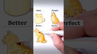 How to Draw  Easy 3D Cat art drawing shorts cat muscle abs [upl. by Suirtemed242]