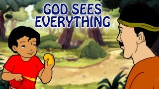 God Sees Everything  Moral Values And Moral Lessons For Kids In English  Cartoon Stories For Kids [upl. by Gnod]