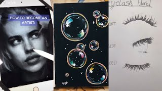 Tik Tok Art Tutorials that saved my drawings ✨🍦 [upl. by Harras]