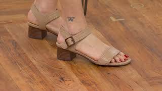 Clarks Collection Leather Heeled Sandals  Desirae Coast on QVC [upl. by Abeu432]