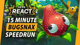 Bugsnax Developers React to 15 Minute Speedrun [upl. by Babette]