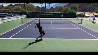 Dominic Thiem amp Joao Sousa  IW Practice Points Court Level 60fps [upl. by Tobias]