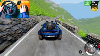 Realistic car drive on Stelvio Pass Italy  Steering wheel and shifter gameplay Ep 05 [upl. by Aiyram]