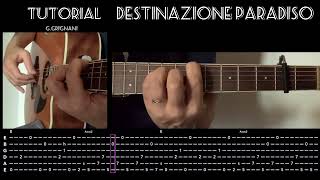 DESTINAZIONE PARADISO TUTORIAL ARPEGGIO CHITARRA GGRIGNANI [upl. by Kynthia]