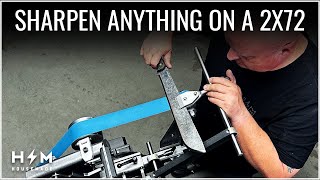 How to Sharpen Anything on a 2x72 Belt Grinder [upl. by Kauppi]