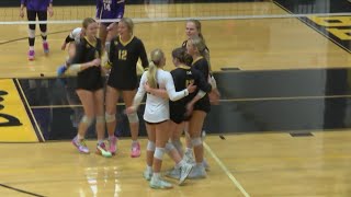 Bettendorf volleyball wins in straight sets over Central DeWitt 20 [upl. by Anak]