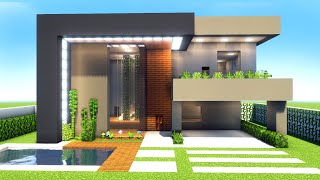 Minecraft Tutorial  Como fazer uma Casa Moderna Manyacraft [upl. by Shelli621]