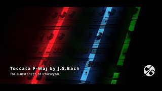 Toccata FMaj by J S Bach for Six instances of Phoscyon 2 TB303 software clone [upl. by Carrington]