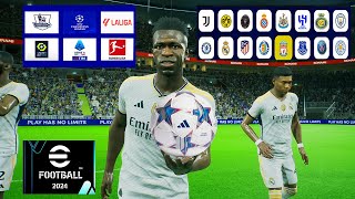 eFootball 2024 Patch  Unlock all team  License team with Logo Jersey amp Club name  Phil Gaming OP [upl. by Martijn]