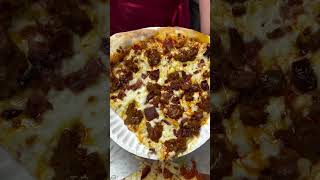 Giant Bacon And Chorizo Pizza Slice shorts viral pizza pizzaday [upl. by Renick]