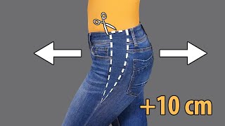 How to upsize jeans in the waist  my perfect sewing lifehack [upl. by Nosremaj]