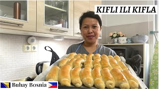 Filipinka pravi bosanske kifle  Filipina making the Bosnian bread called Kifla [upl. by Eceerehs]