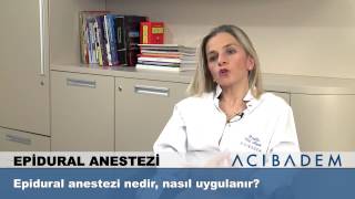 Epidural anestezi nedir nasıl uygulanır [upl. by Avenej]