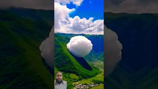 ان المسلمين والمسلمات Rolling clouds⛈️ clouds nature travelshortsbeta mountains shorts [upl. by Arraet]