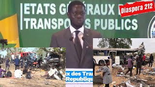 Accident de la route Président Bassirou Diomaye Faye assène ses 4 vérités aux transporteurs [upl. by Gates]