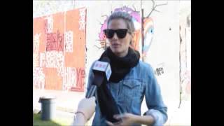 Stana Katic interview at CicLAvia 2014 [upl. by Ellatsyrc]