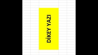 Excel Dikey Yazı Yazma [upl. by Kentigera]