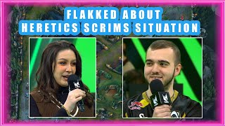 Flakked About Heretics SCRIMS Situation 👀 [upl. by Leahcimed]