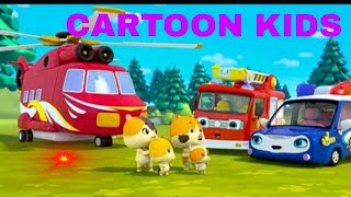 CARTOON KIDS RESCUE POLICE CAR [upl. by Shipman]