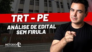 TRT PE Analista e Técnico  Análise de Edital sem Firula [upl. by Lahcear]