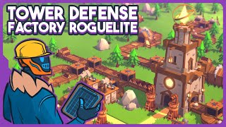 Tower Defense Factory Builder Roguelite  Tower Factory [upl. by Ahseekan]