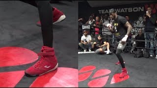 DEONTAY WILDER HAS THE MOST UNDERRATED FOOTWORK IN BOXING TECHNICALLY SOUND LIKE A WELTERWEIGHT [upl. by Hiltner751]