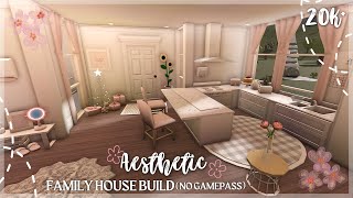 20K BLOXBURG MODERN AESTHETIC FAMILY HOUSE BUILD NO GAMEPASS [upl. by Akaya]