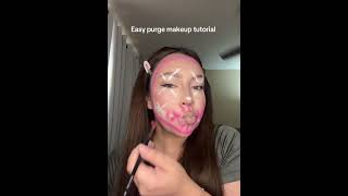 purge purgemakeup pinkpurgemakeup easyhalloweenmakeup easypurgemakeup halloween [upl. by Menell892]