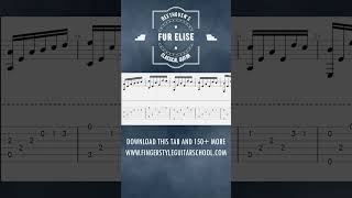 Fur Elise Classical Guitar Tab  PART 2 [upl. by Sibie]