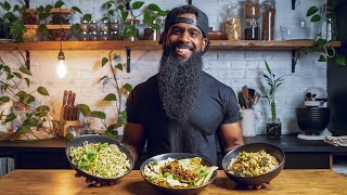 What I Eat in a Day  High Protein Vegan Easy Dinner Recipes [upl. by Savihc]