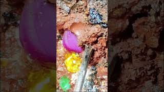 Found Rare stone Crystal While Digging crystals quartz gemstone crystalstone satisfying stone [upl. by Lenz620]