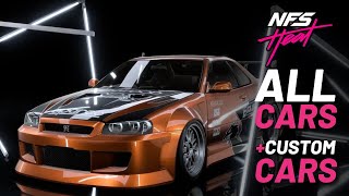 COMPLETE CAR LIST  ALL DLC  NFS HEAT 4K [upl. by Gershom]