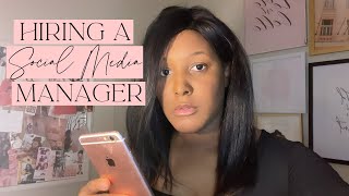 HIRING A SOCIAL MEDIA MANAGER socialmedia smallbusiness [upl. by Ameline436]