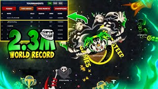 evowars io AlanMoon New world record 23 Million Score FFA mode  Kỷ lục thế giới 23 triệu 👑 [upl. by Sillek]