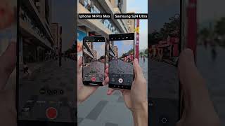 Video stabilization comparison Iphone 14 pro max vs samsung S24 ultra phoneyear phonespecs [upl. by Branch]
