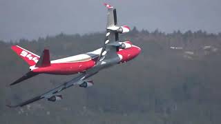 Plane Drops Fire Retardant as Glass Fire Continues to Burn in California [upl. by Salohcin]