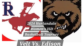 2024 Harlandale Womens ISD Basketball Tournment Roosevelt Vs Edison 11724 Gm 4 [upl. by Notned627]