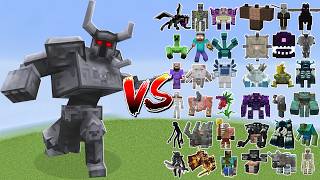 Ferrous Wroughtnaut vs All Minecraft Bosses  Minecraft Mob Battle [upl. by Cherilyn]