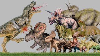 Horned Dinosaurs Size Comparison  Ceratopsian Dinosaurs  Beaked Dinosaurs [upl. by Hael388]