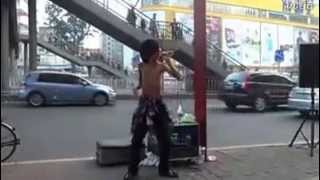 Crippled Street Performer Singing Amazing Voice [upl. by Burty]