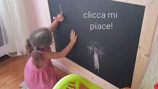 Come fare una lavagna a muro fai da te per bambini a basso costo DIY BlackBoard [upl. by Zoller]