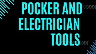 pocker and electrician tools different STANDARDS AND TRADE TOOLS [upl. by Lossa]