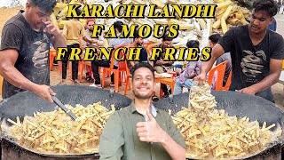 KARACHI  LANDHI FAMOUS EGG FRENCH FRIES  STREET FOOD KARACHI  STREET FOOD PAKISTAN [upl. by Nohsed]