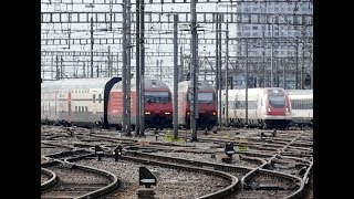 Trains At Zurich Main Station  harder [upl. by Aydne]